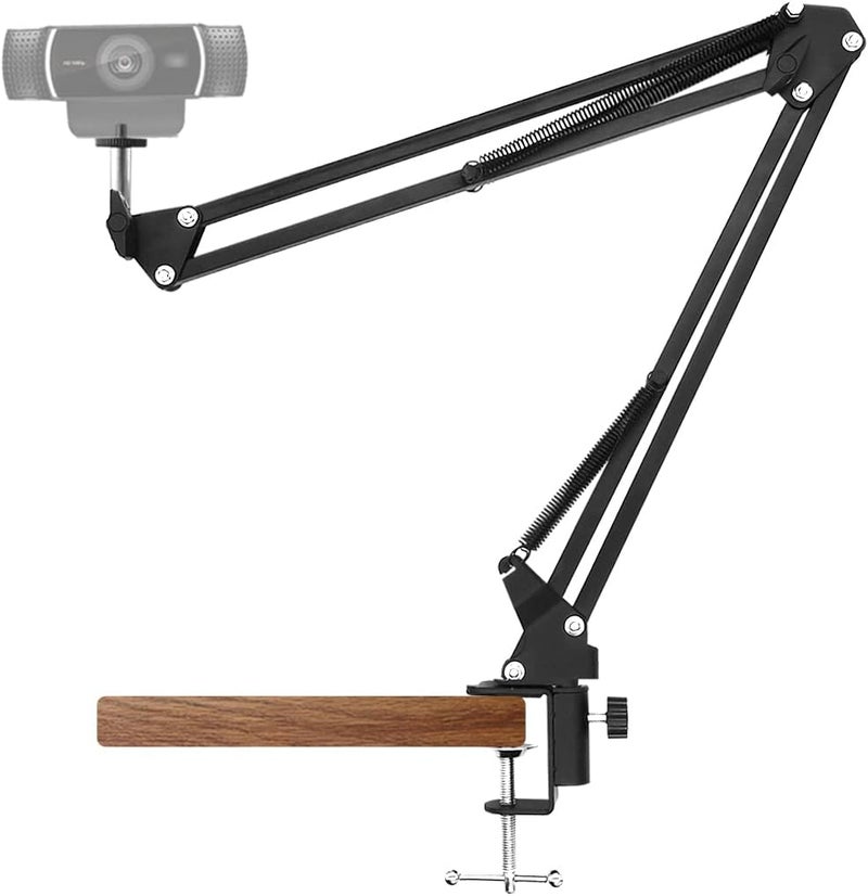 boseen Webcam Stand Desk Mount - Suspension Boom Scissor Arm Webcam Holder with Desk Clamp Mount for Logitech Webcam C920 C922 C922x C920S C930e C930 C615 Brio 4K and Other Devices with 1/4" Thread - Image 1